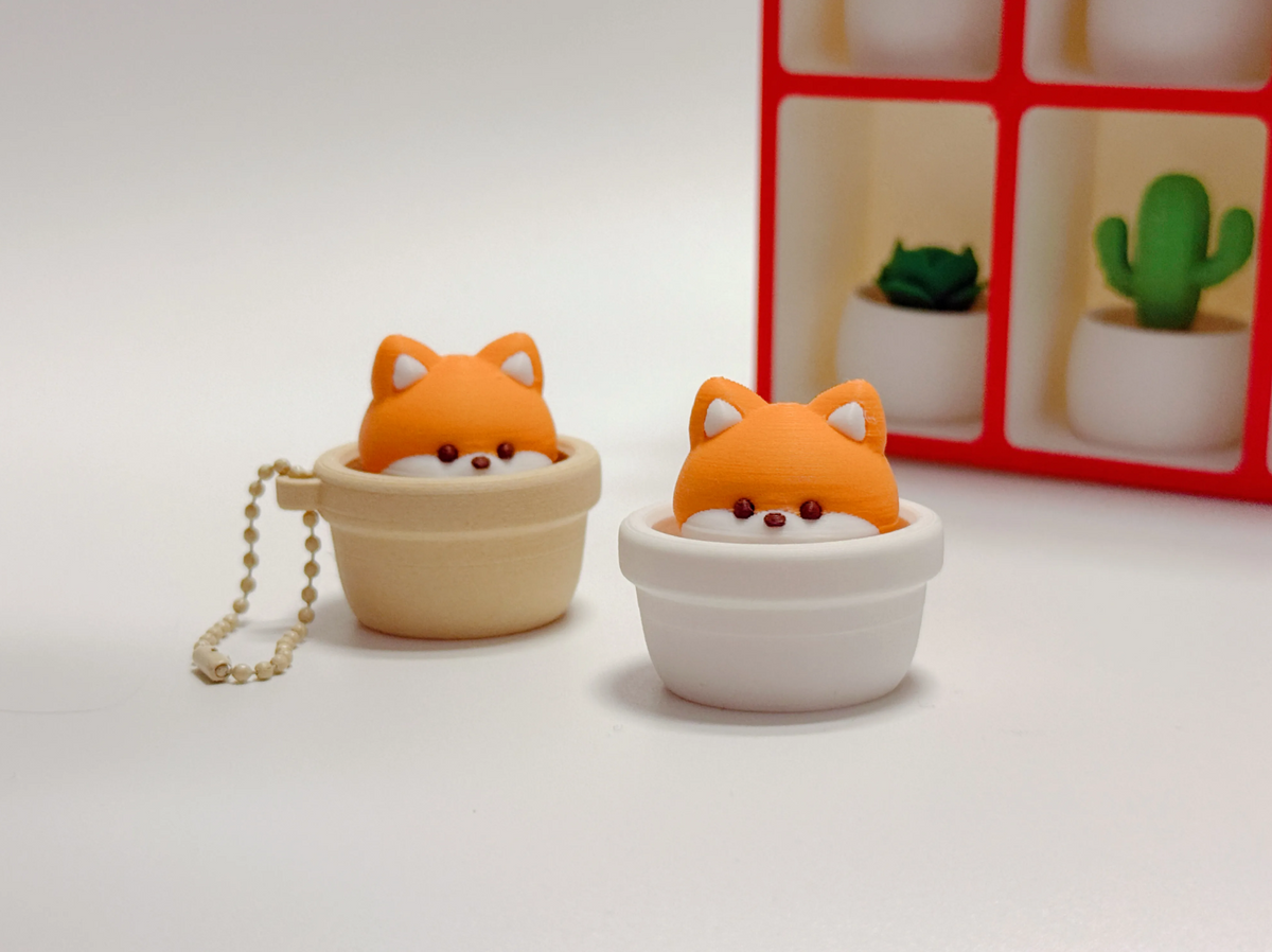 Fox Pot Clicker - 3D printed fidget clicker